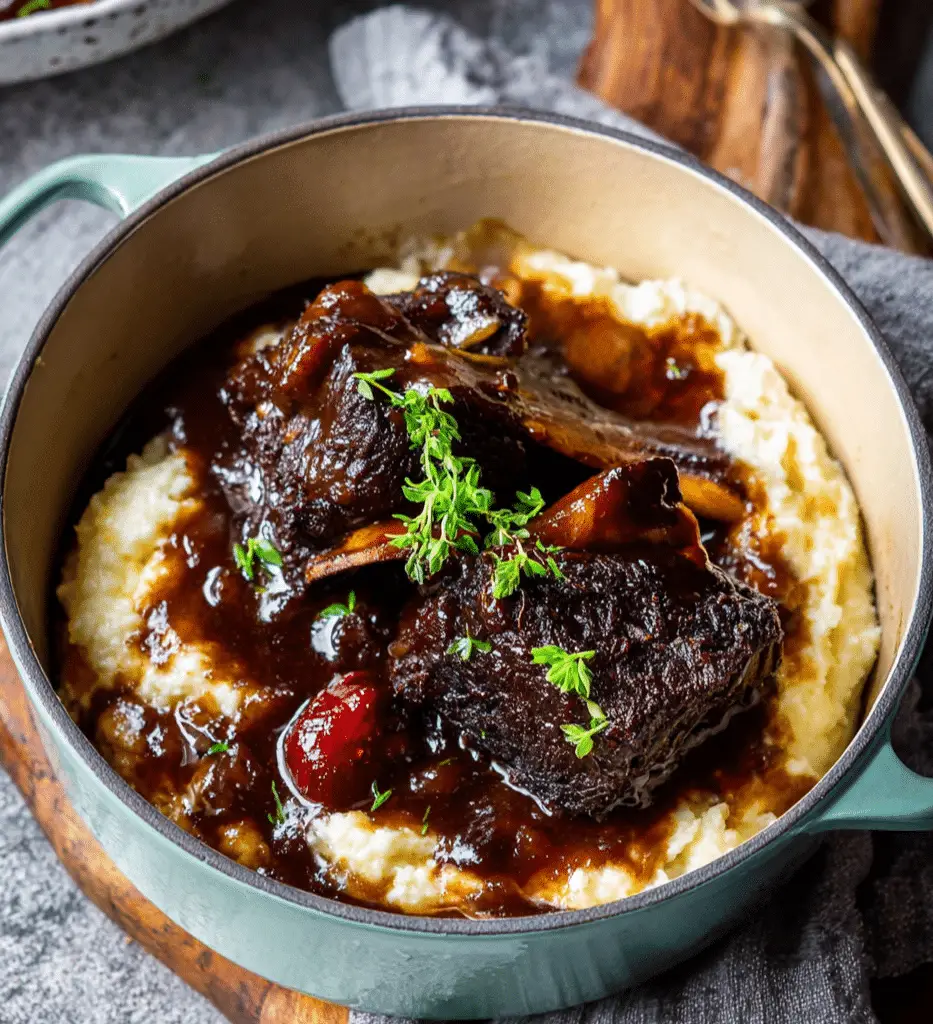 Low-Heat Braised Short Ribs with Red Wine