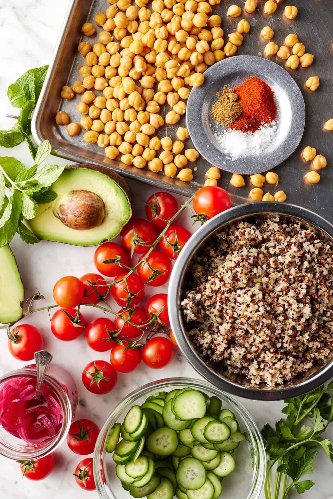 One-Pan Herb-Crusted Quinoa Bowl