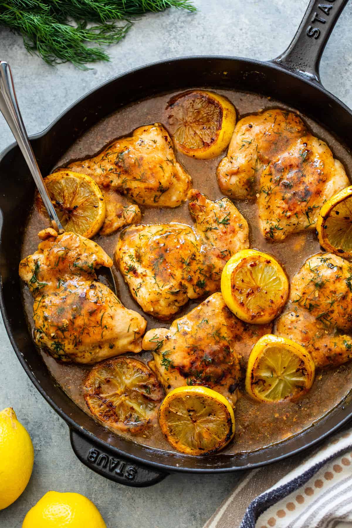 Baked Lemon-Dill Chicken with Roasted Vegetables