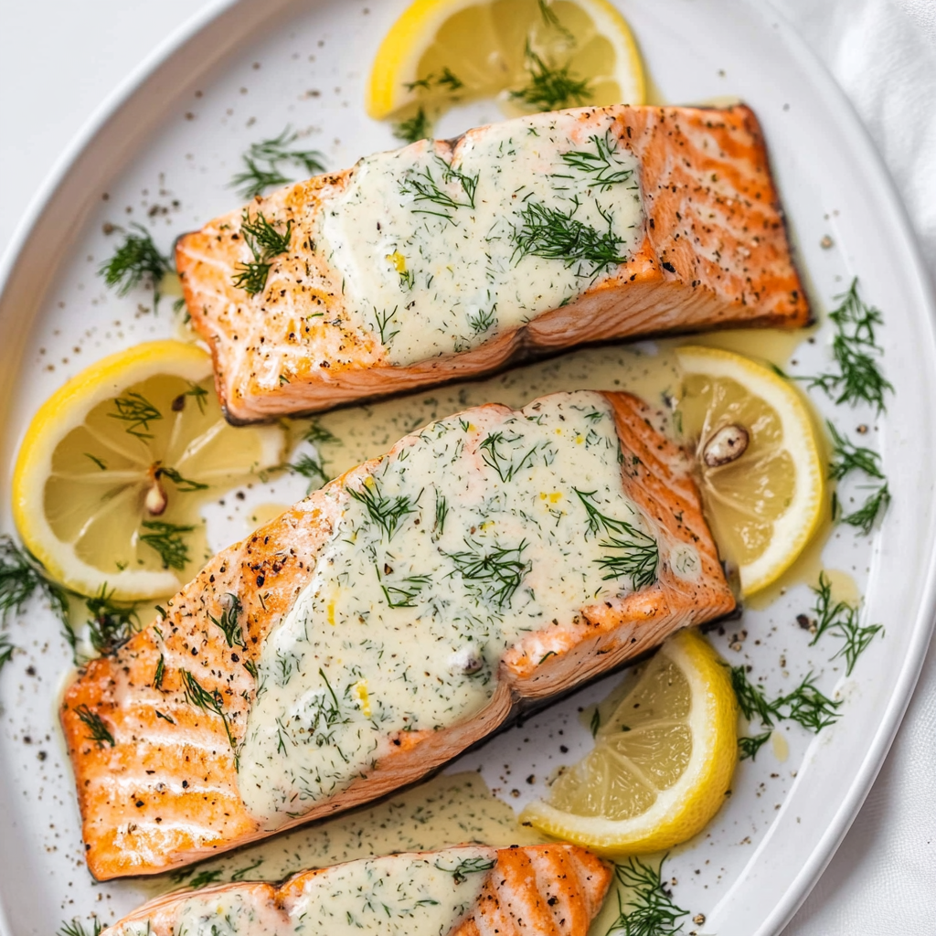 Sautéed Salmon with Lemon-Dill Sauce