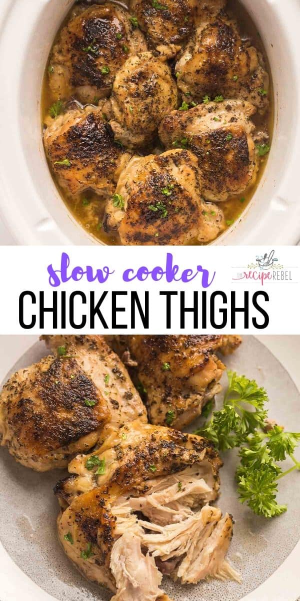 Slow Cooker Apple-Infused Chicken Thighs