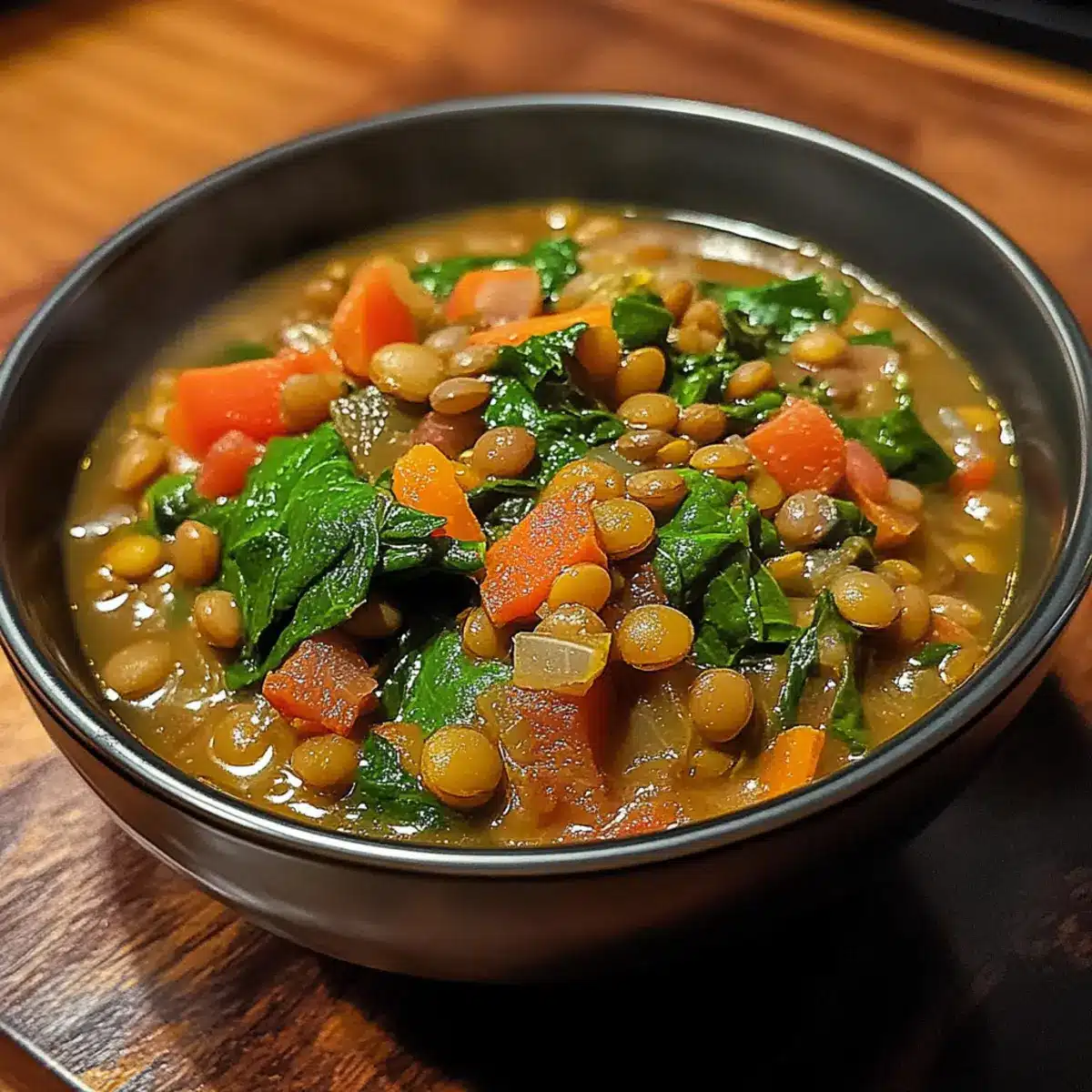Spinach and Lentil Stew with Cumin