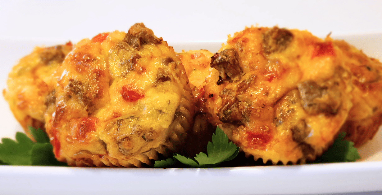 Keto Sausage and Cheddar Egg Muffins