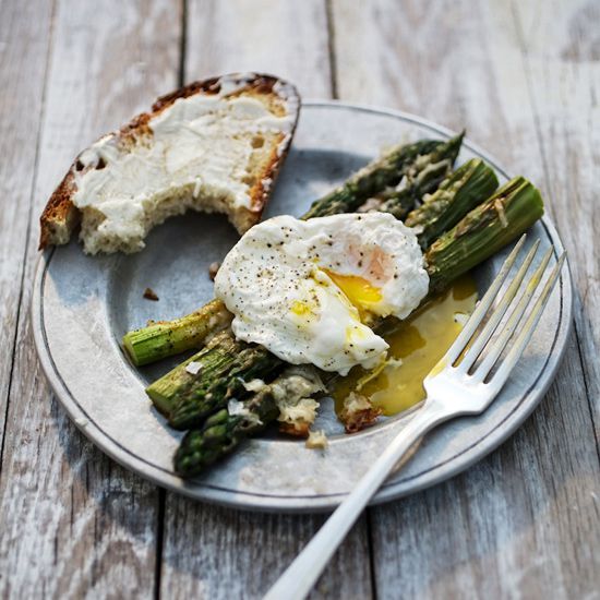 Poached Eggs with Asparagus and Lemon Zest