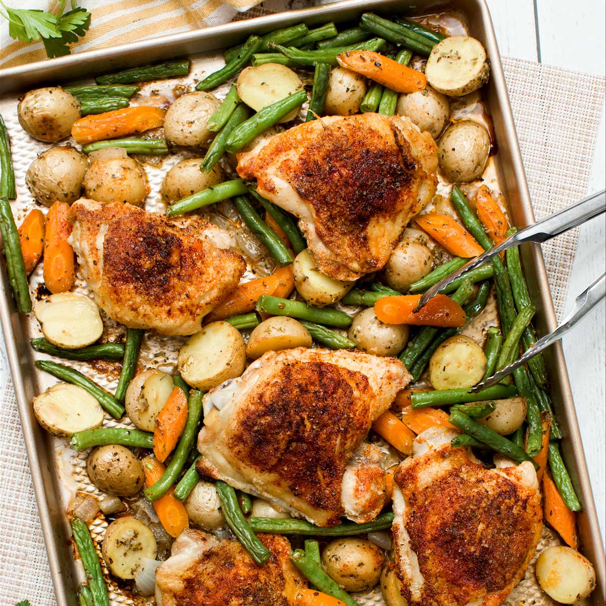 Herb-Roasted Chicken Thighs with Asparagus