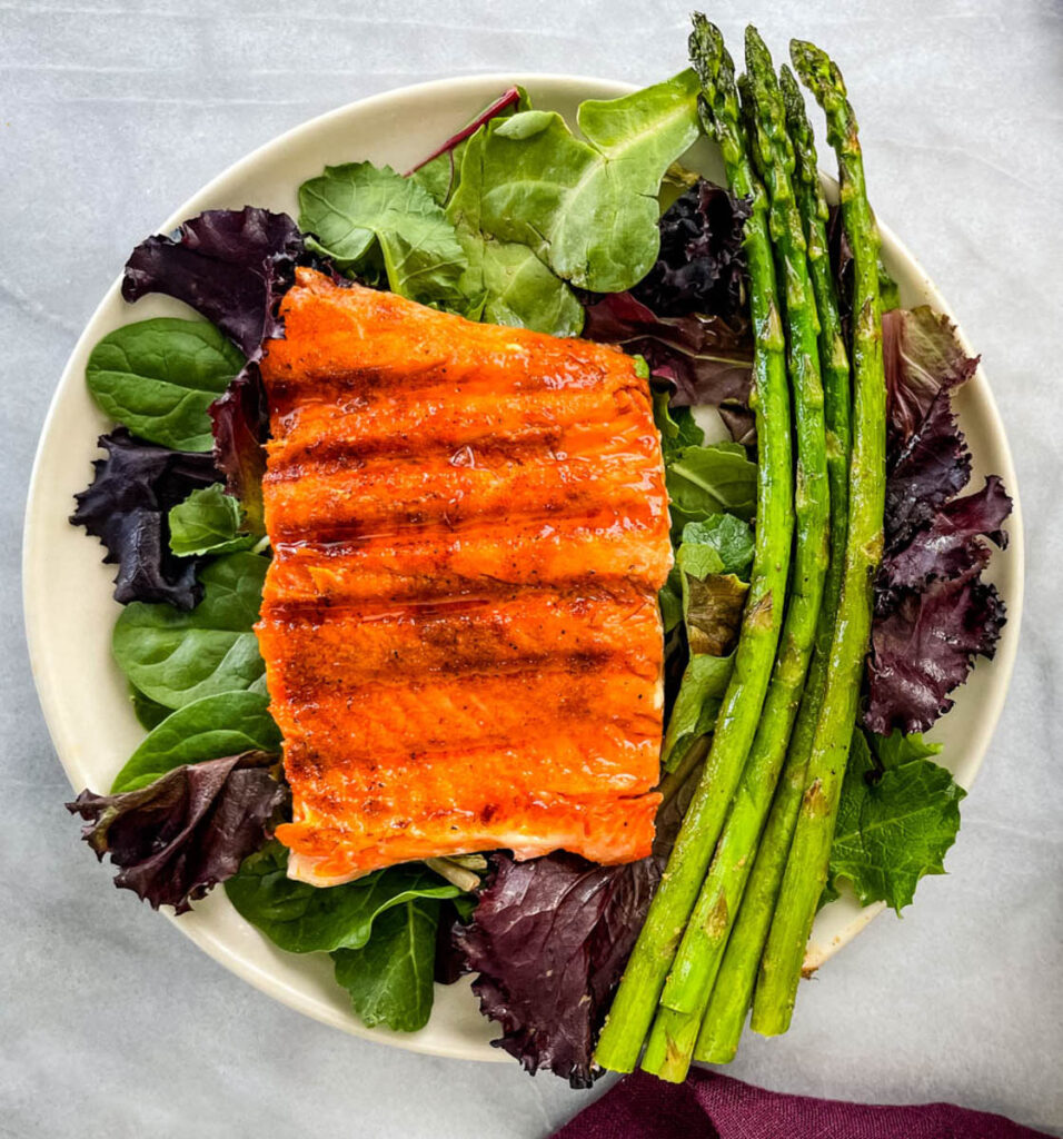 Maple-Glazed Salmon with Asparagus and Lemon