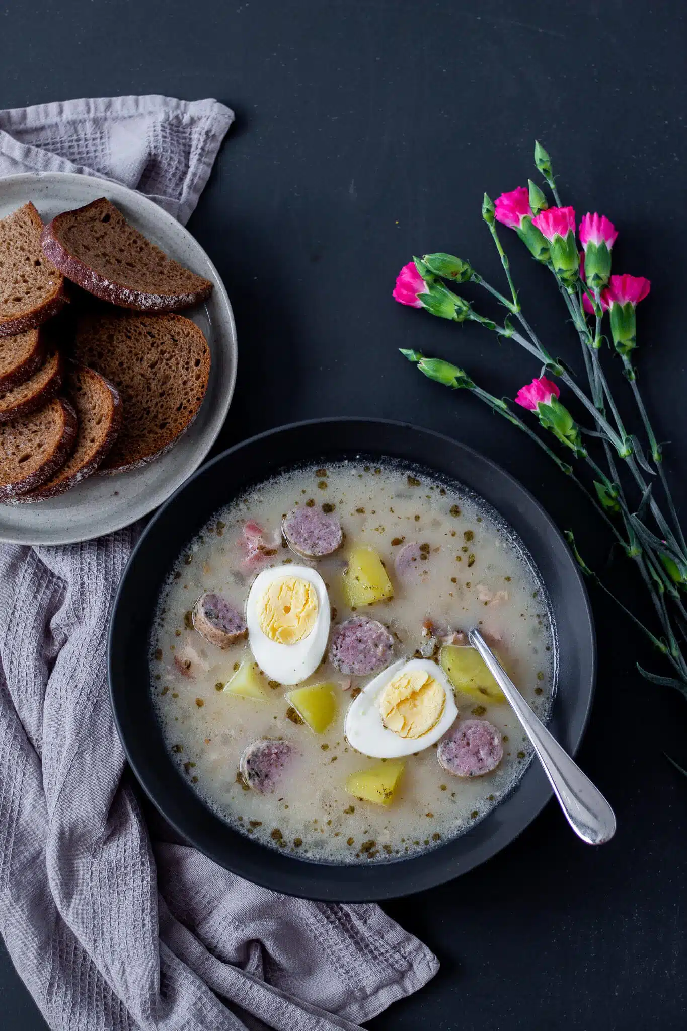 Żurek Soup with Smoked Pork Shoulder