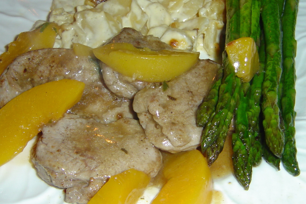 House-Smoked Pork Tenderloin with Peach-Herb Relish