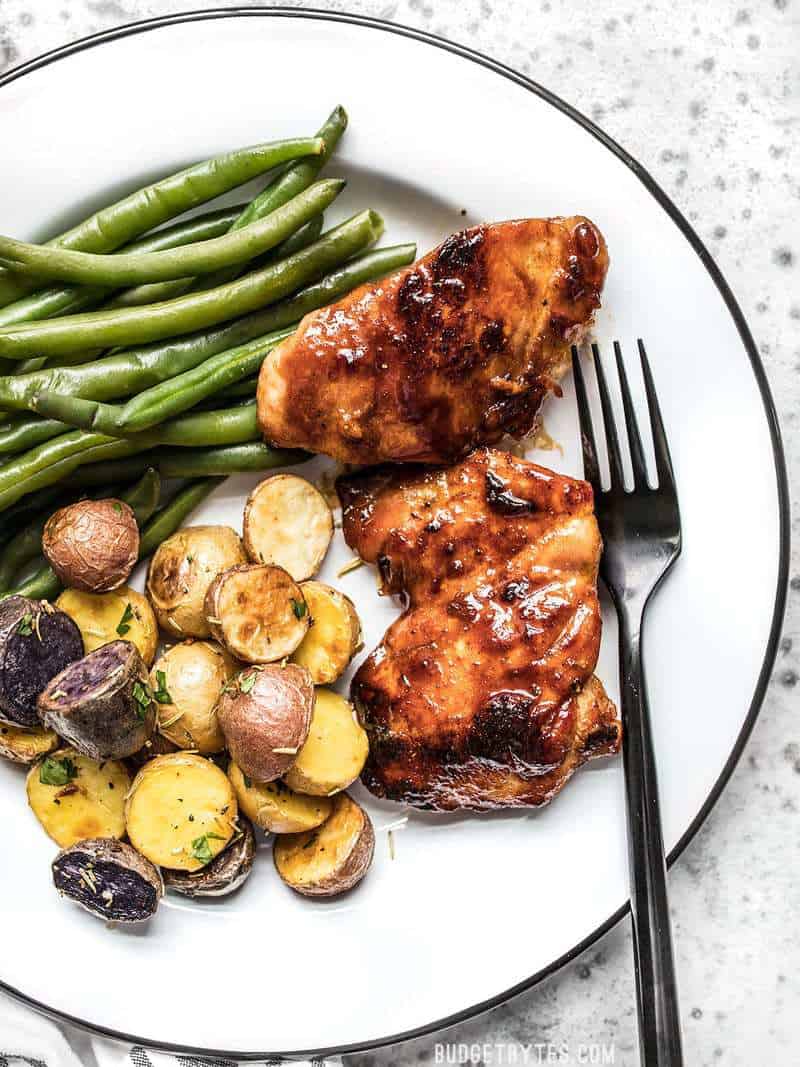 Rosemary-Glazed Chicken Thighs with Sweet Potatoes