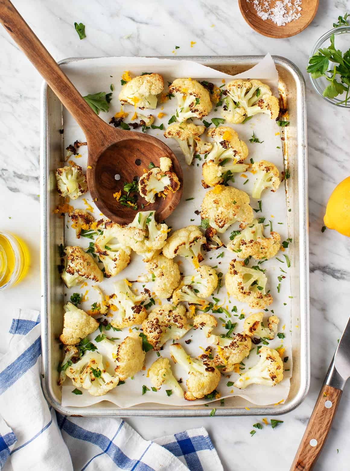 Herb-Roasted Cauliflower with Lemon Zest