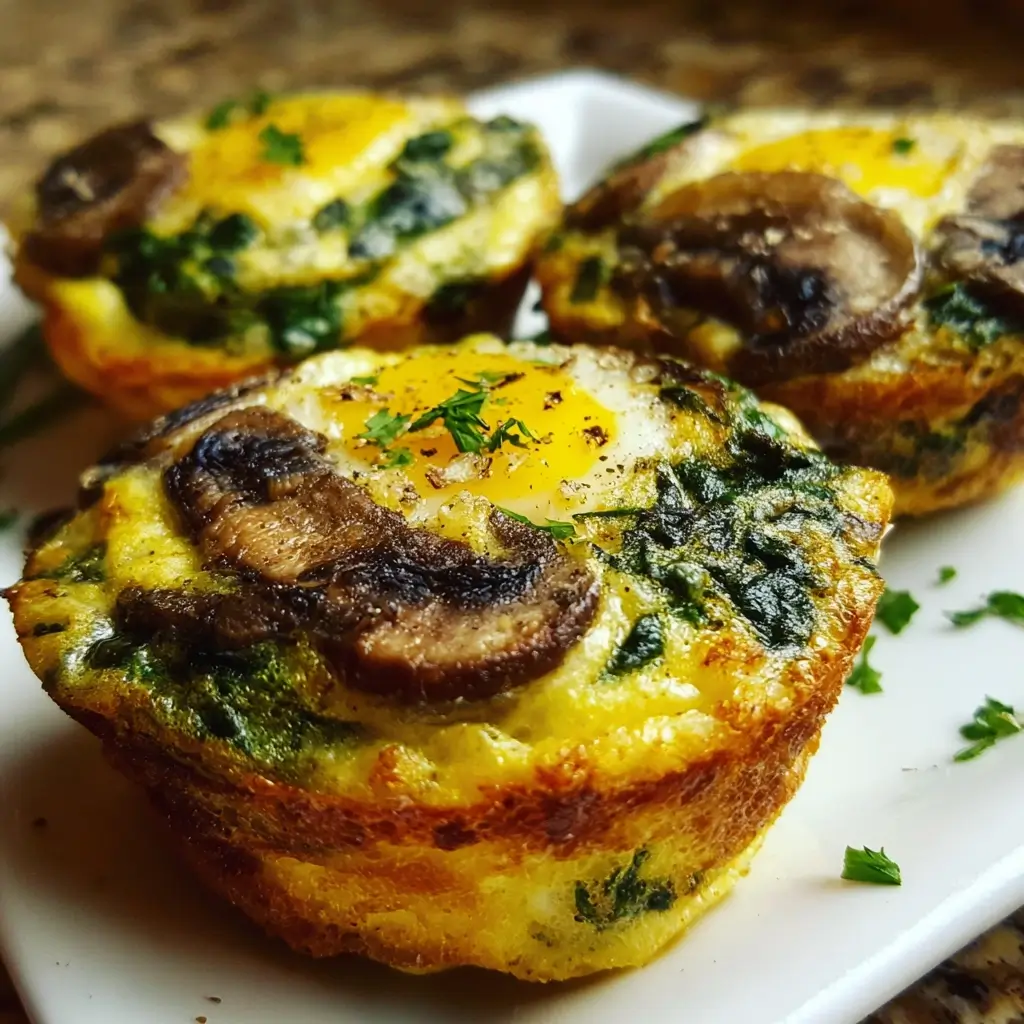 Spinach and Mushroom Egg Cups