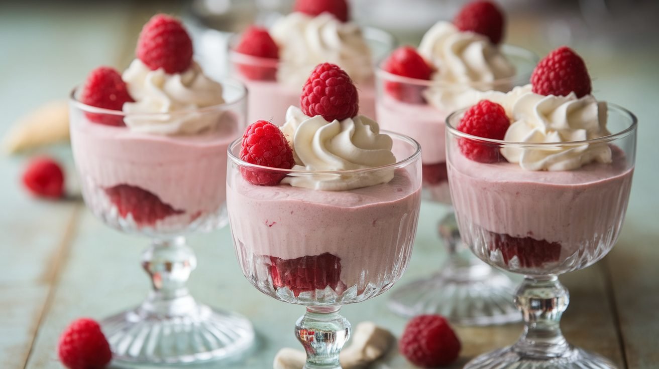 Raspberry and White Chocolate Mousse