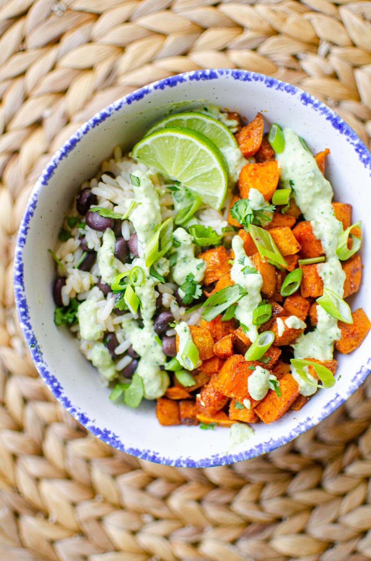 Sheet Pan Smoky Sweet Potato and Black Bean Bowl