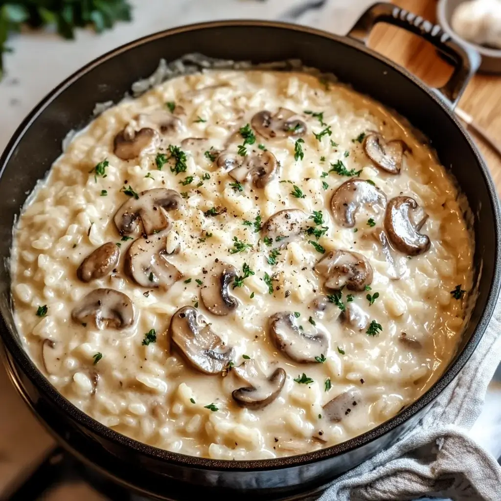 One-Pot Creamy Mushroom Risotto