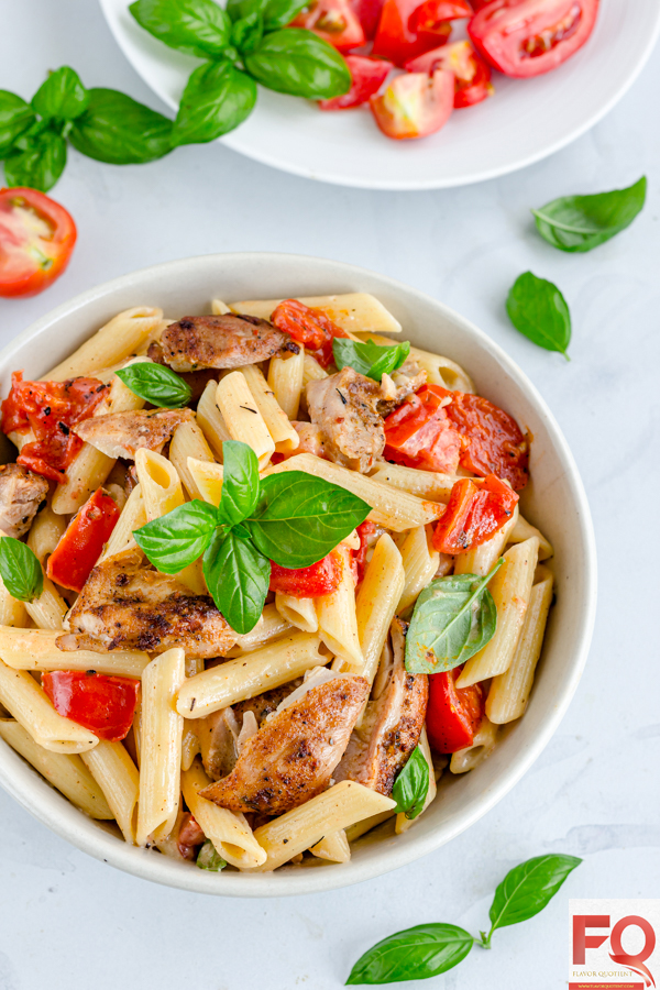 One-Pan Tomato Basil Chicken with Penne