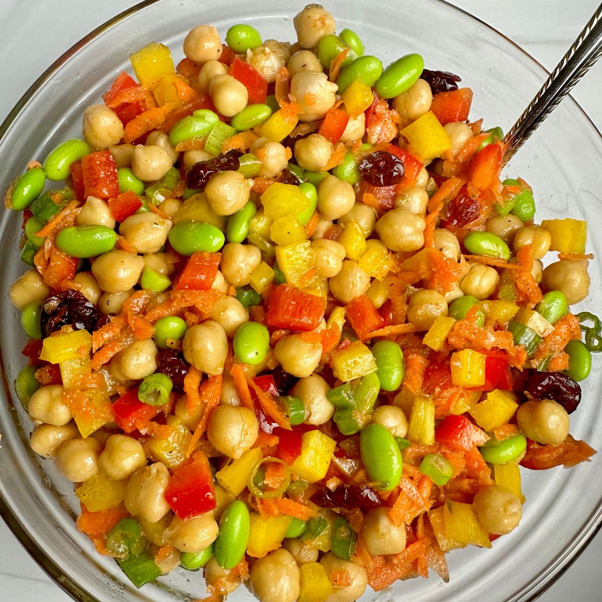 Rainbow Vegetable and Chickpea Salad
