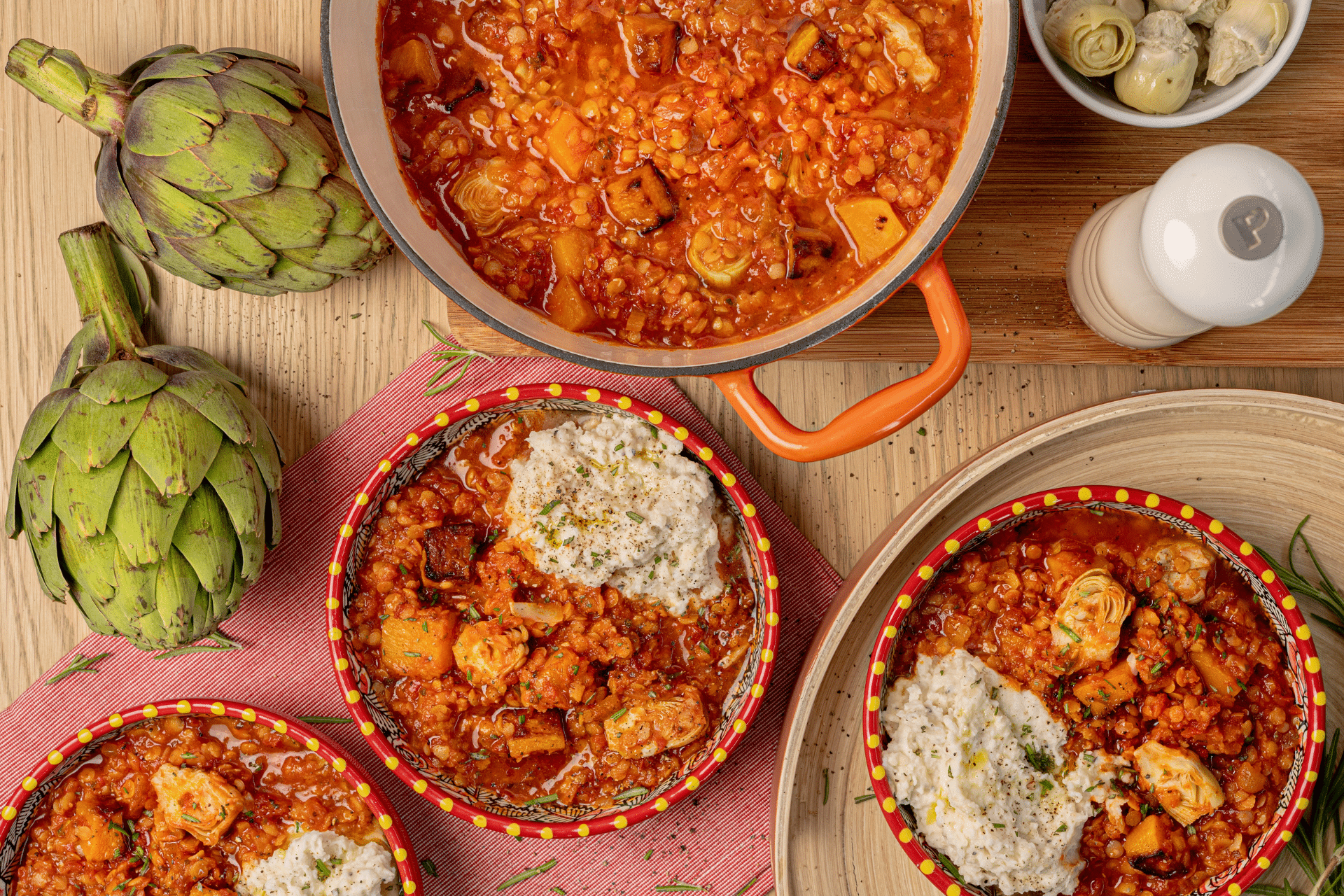 Slow-Simmered Tomato and Lentil Stew