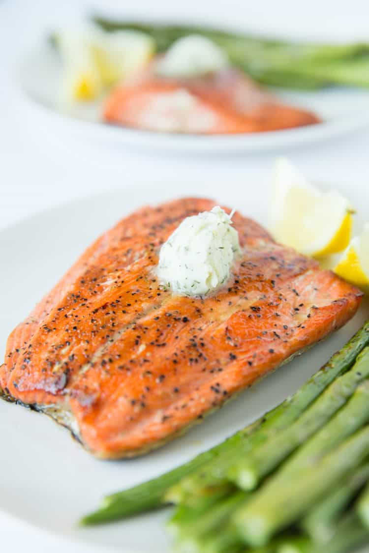 Pan-Seared Salmon with Fresh Dill Butter