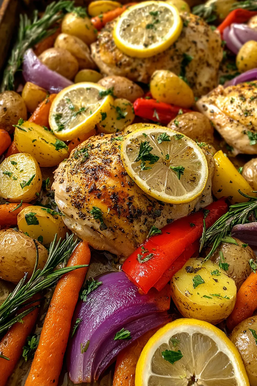 Sheet Pan Lemon-Herb Chicken with Root Vegetables