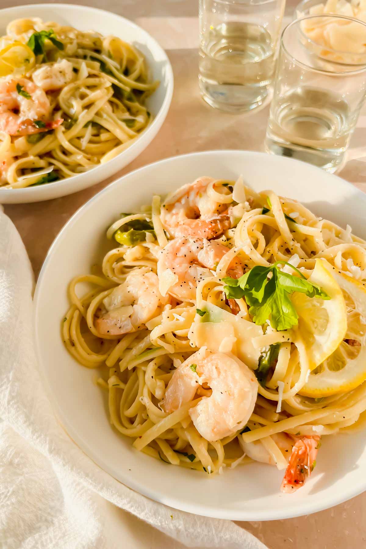One-Pot Lemon-Garlic Shrimp Pasta with Cherry Tomatoes