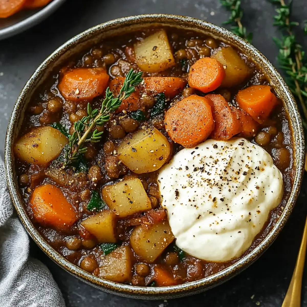 One-Pot Root Vegetable and Lentil Stew