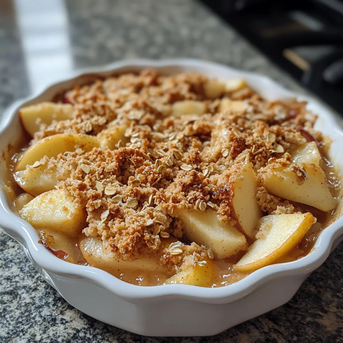 Baked Honey-Spiced Apple with Oat Crumble