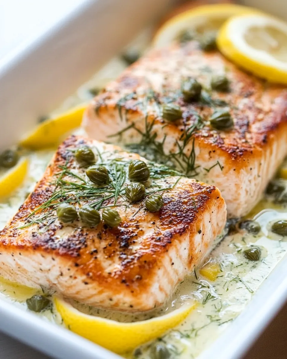 Air-Fried Lemon-Dill Salmon with Capers