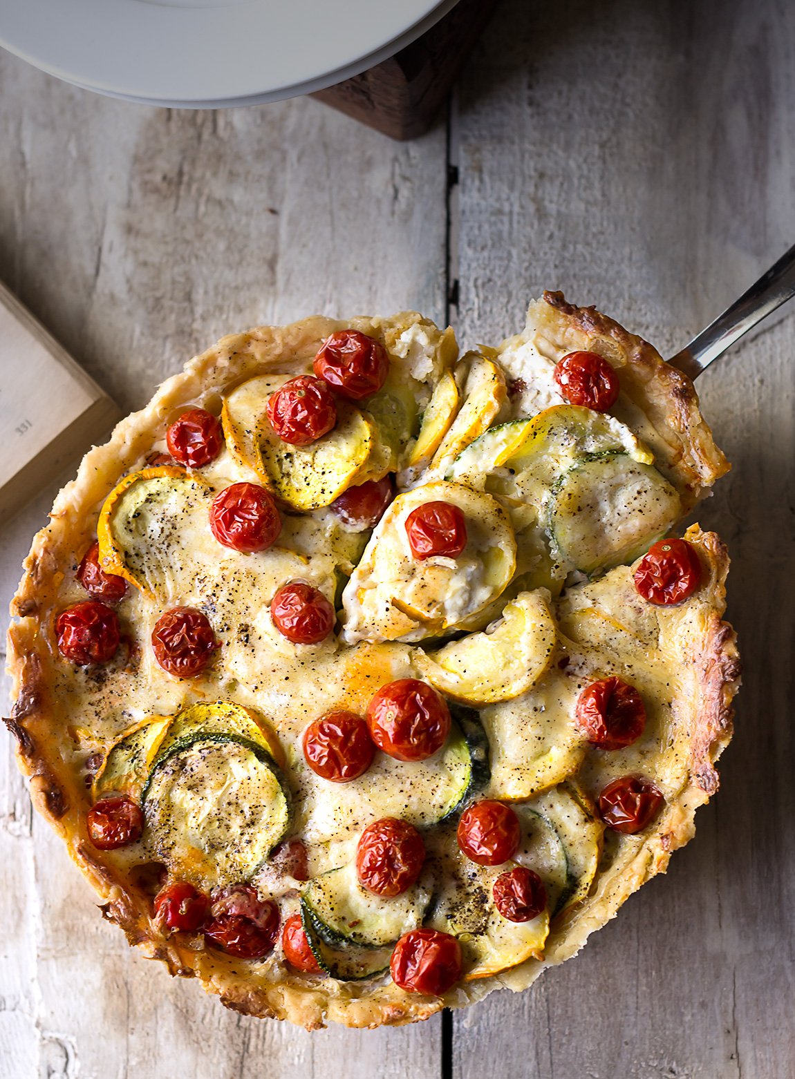 Herb-Infused Tomato and Zucchini Tart