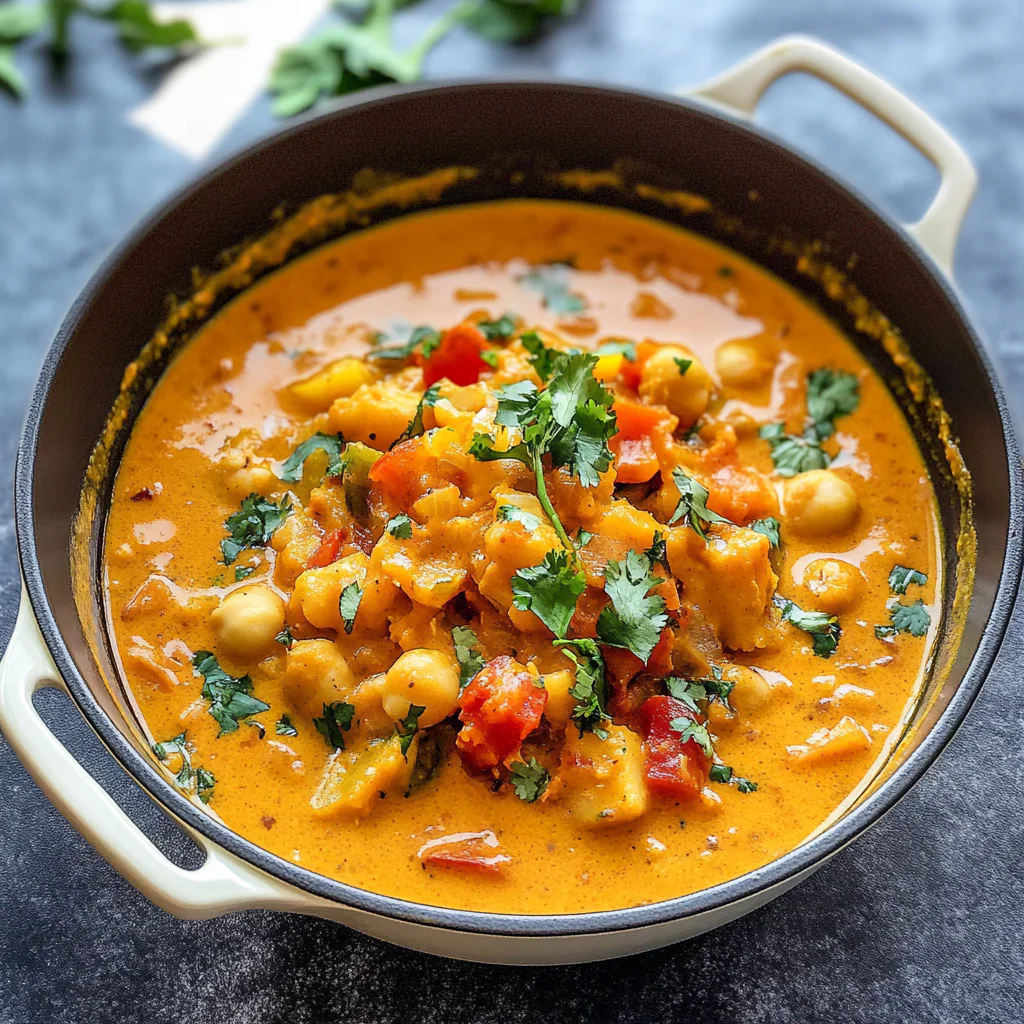 Spiced Vegetable and Chickpea Curry with Coconut Milk