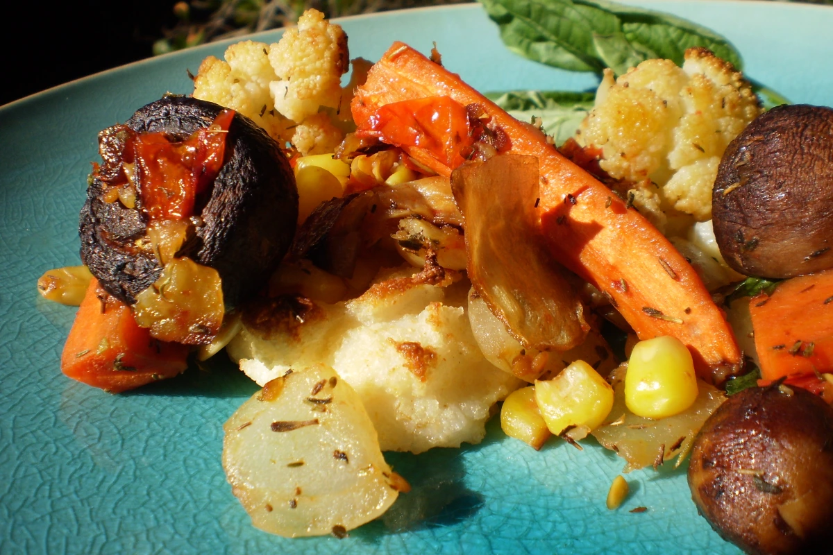 Lentil and Vegetable Ragout with Herbed Polenta