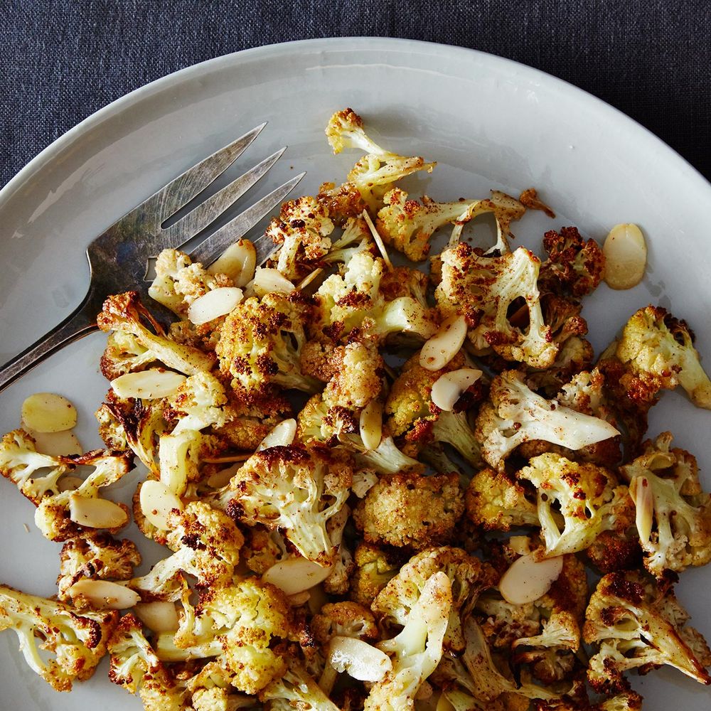 Roasted Cauliflower and Zucchini with Toasted Almonds