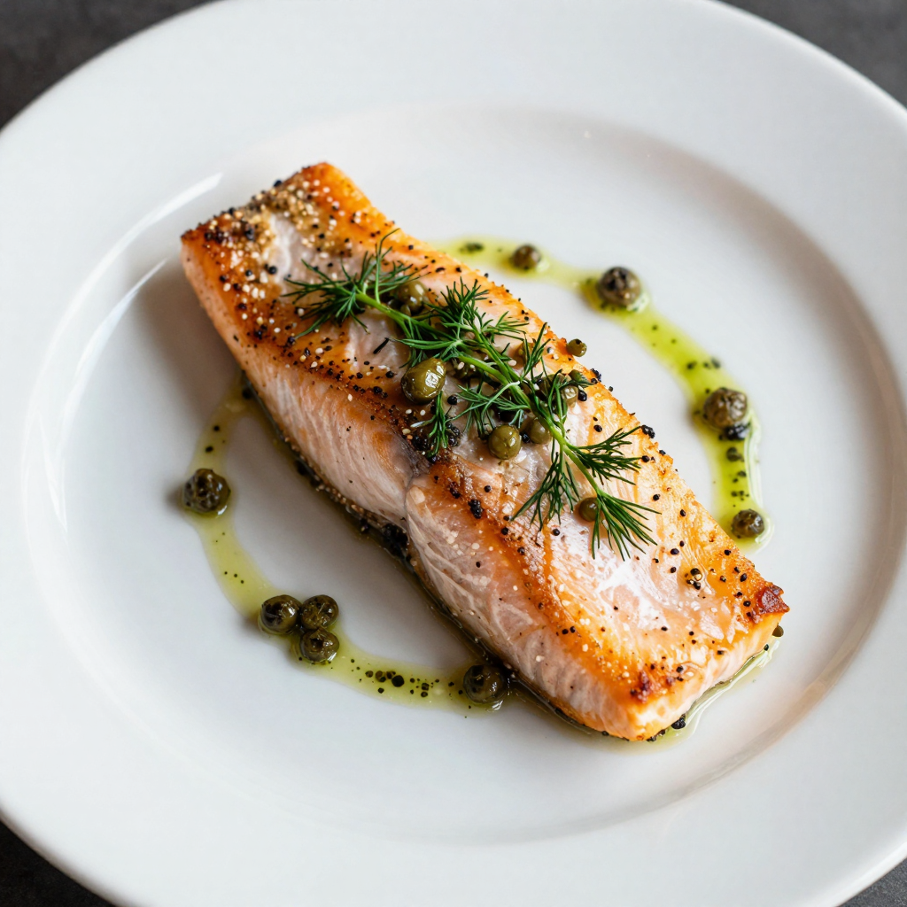 Sautéed Salmon with Dill and Capers