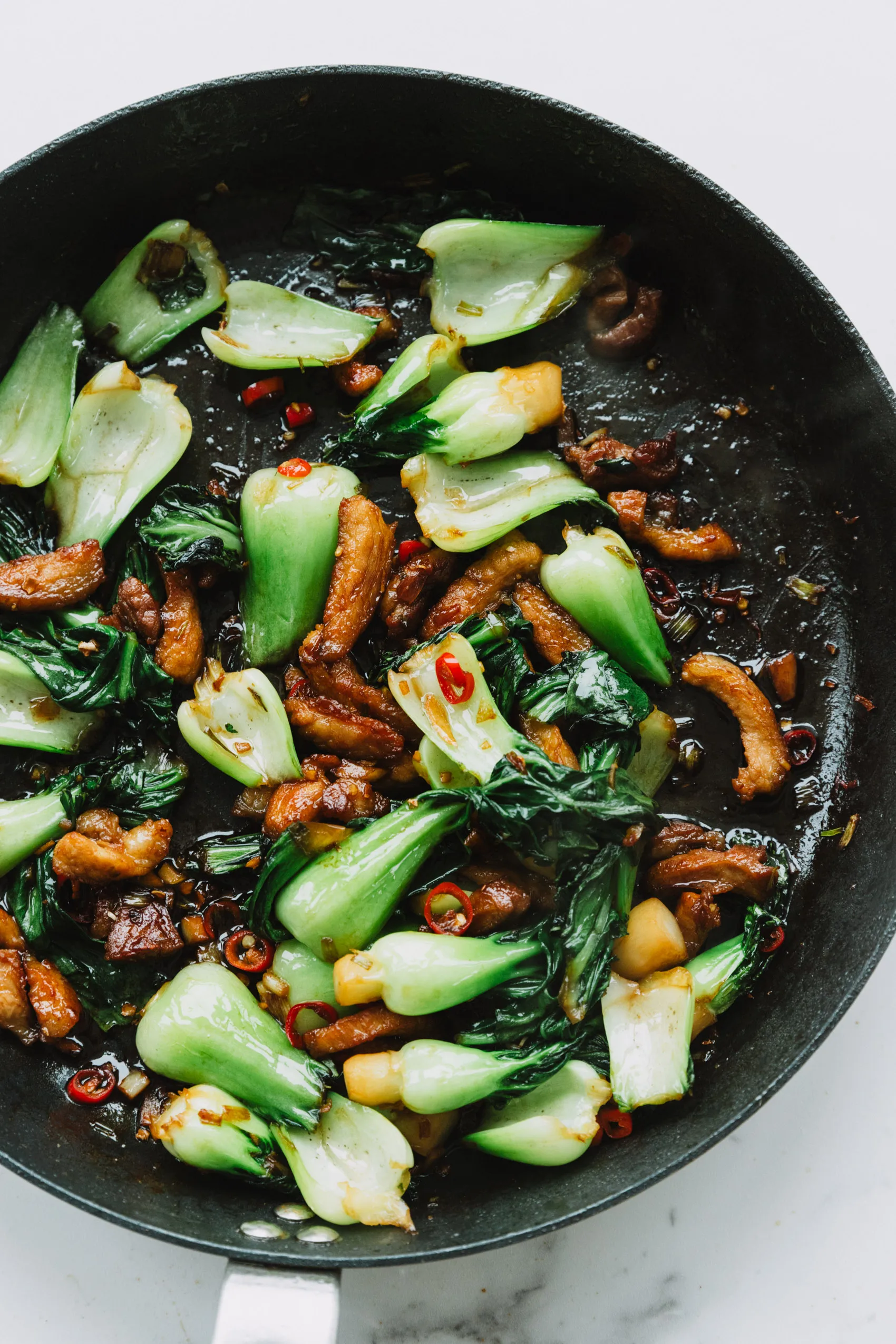 Maple-Glazed Pork Belly with Bok Choy