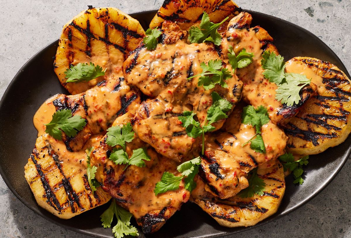Grilled Coconut-Lime Chicken with Pineapple Salsa