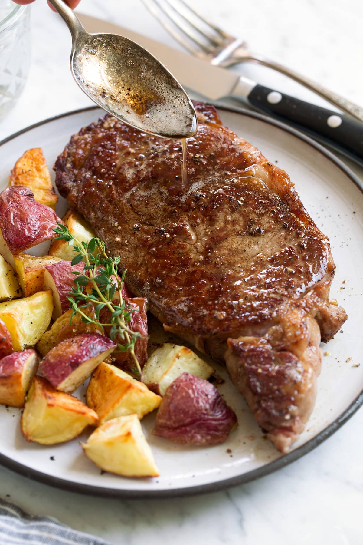 Pan-Seared Steak with Garlic Butter Mushrooms