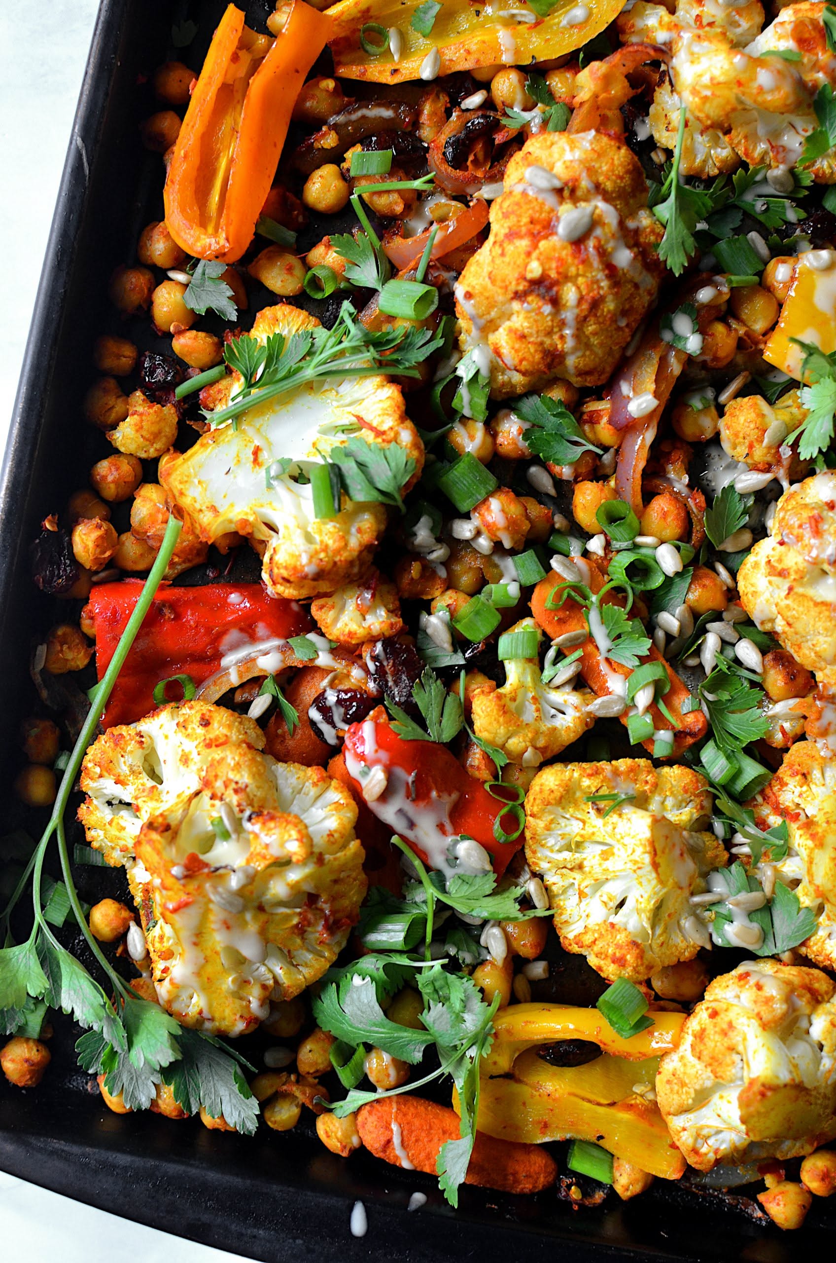 Sheet Pan Harissa-Roasted Chickpeas with Lemon Zest
