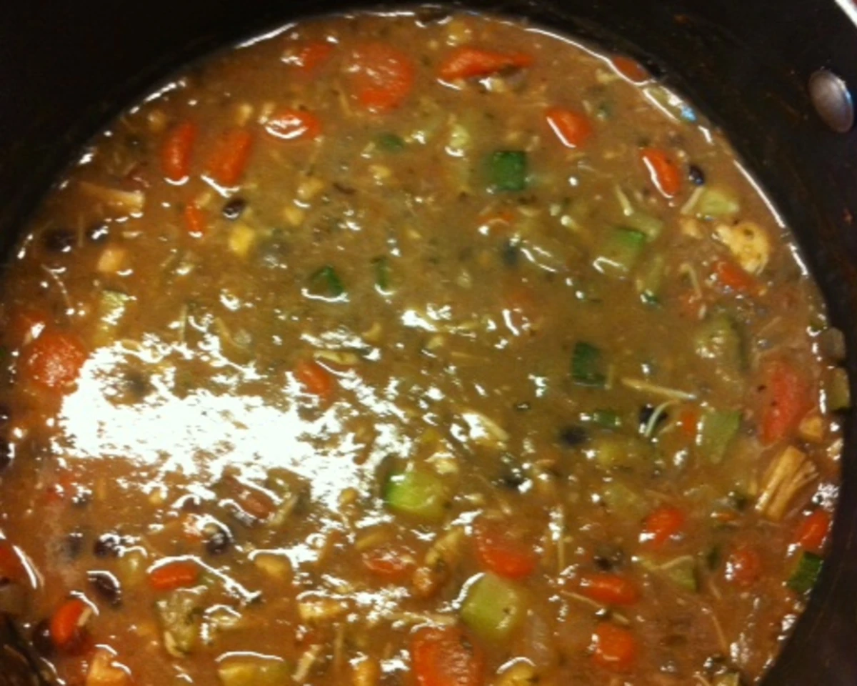 Mexican Bean and Pork Soup with Italian Tomato