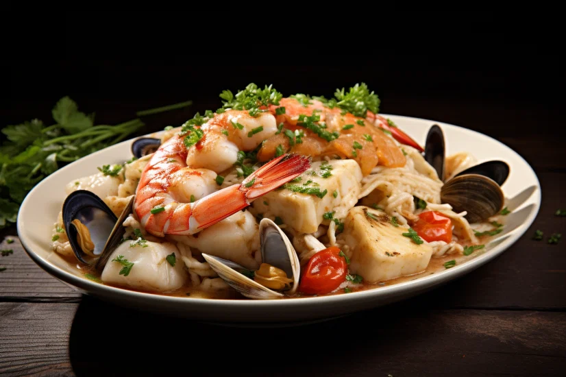 Coconut Milk Simmered Seafood Medley