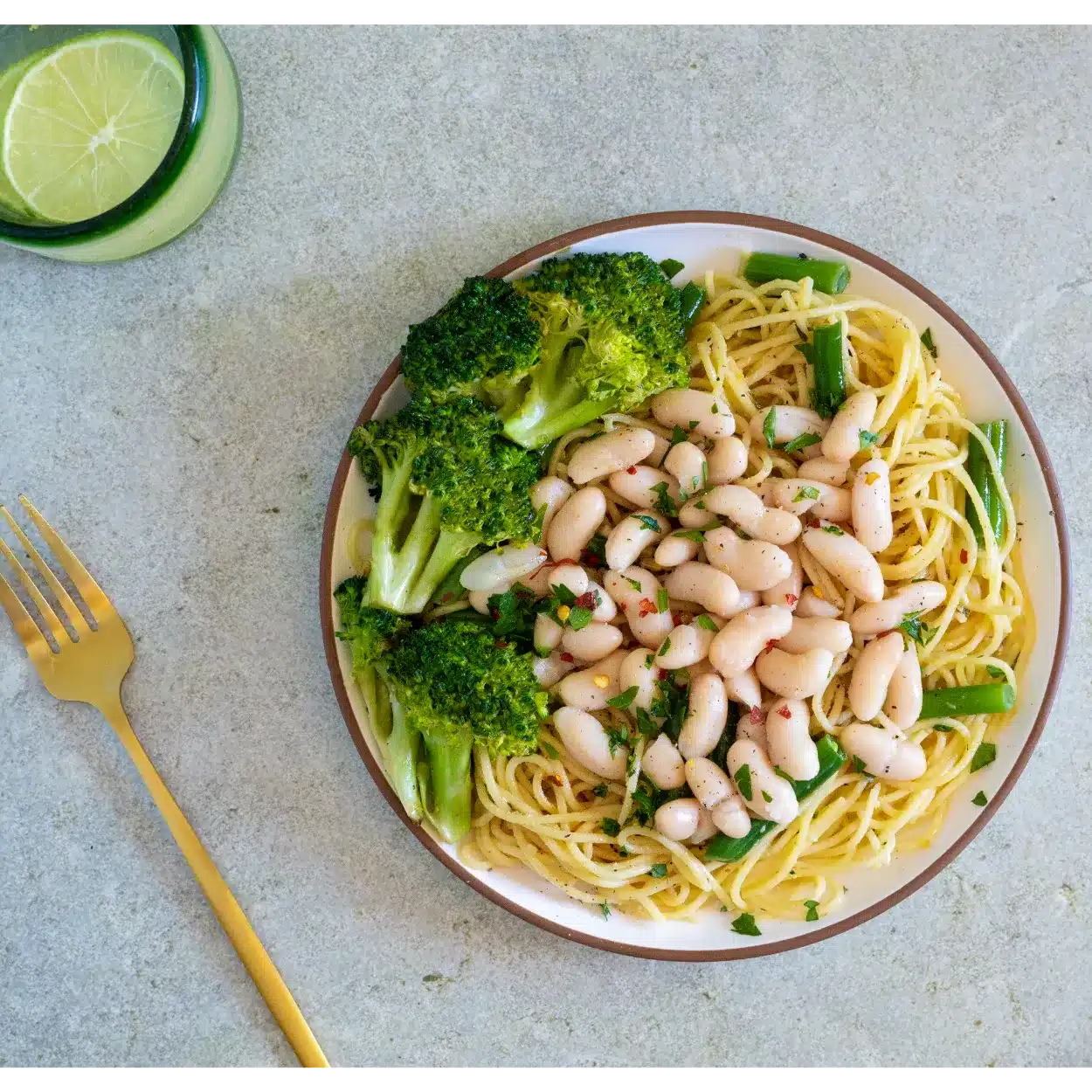 Lemon-Tahini Pasta with Roasted Veggies