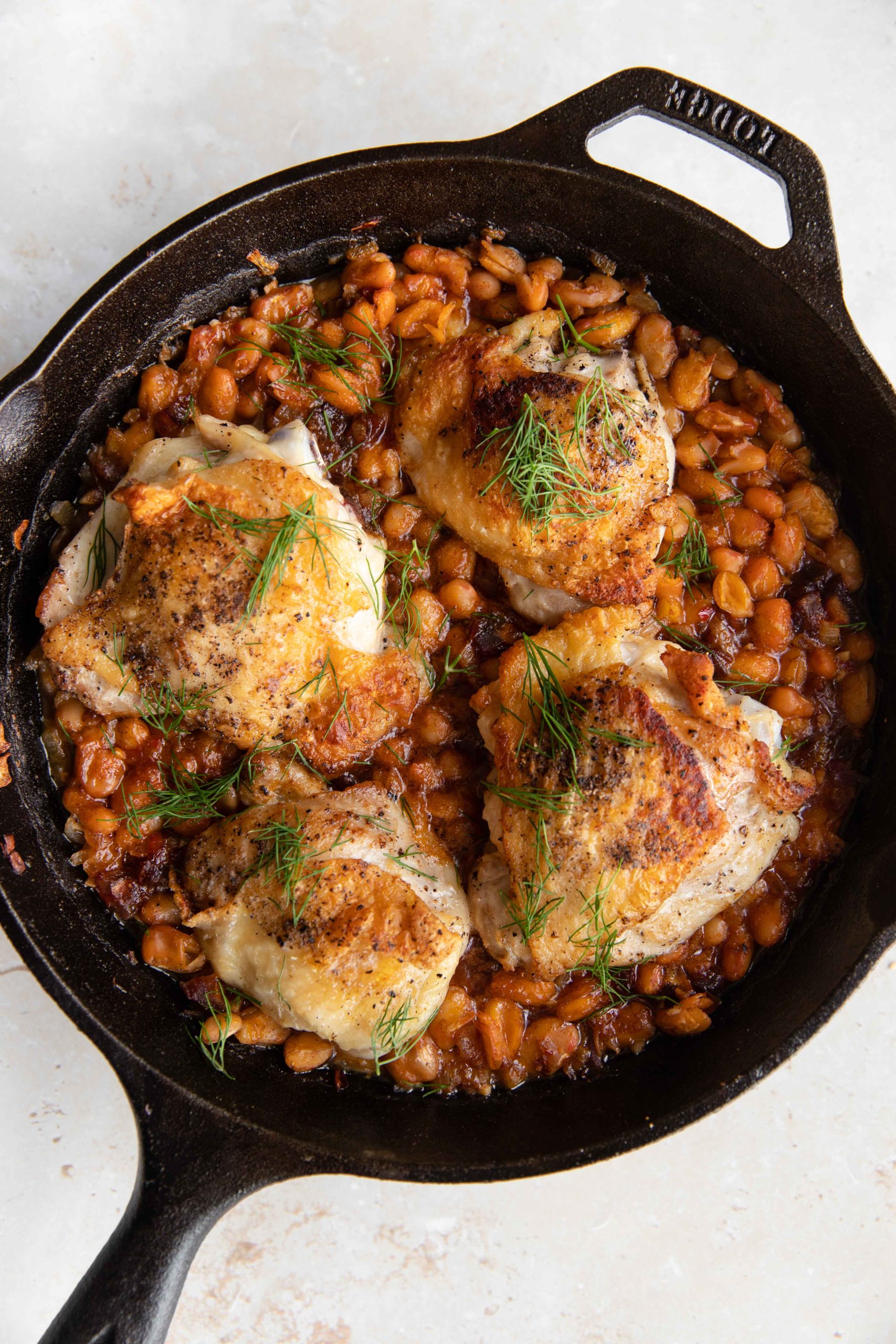 Harissa-Spiced Chicken Thighs with Preserved Lemons