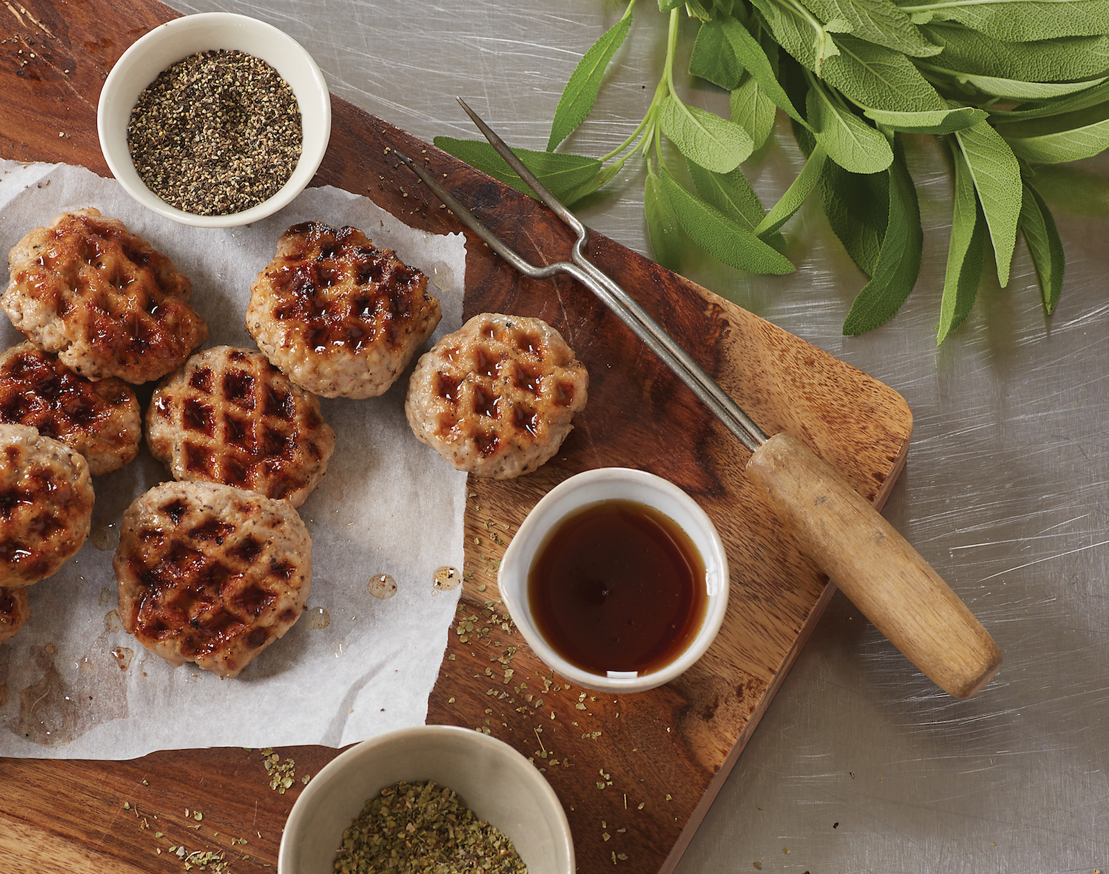Savory Sausage Patties with Caramelized Carrot Sticks