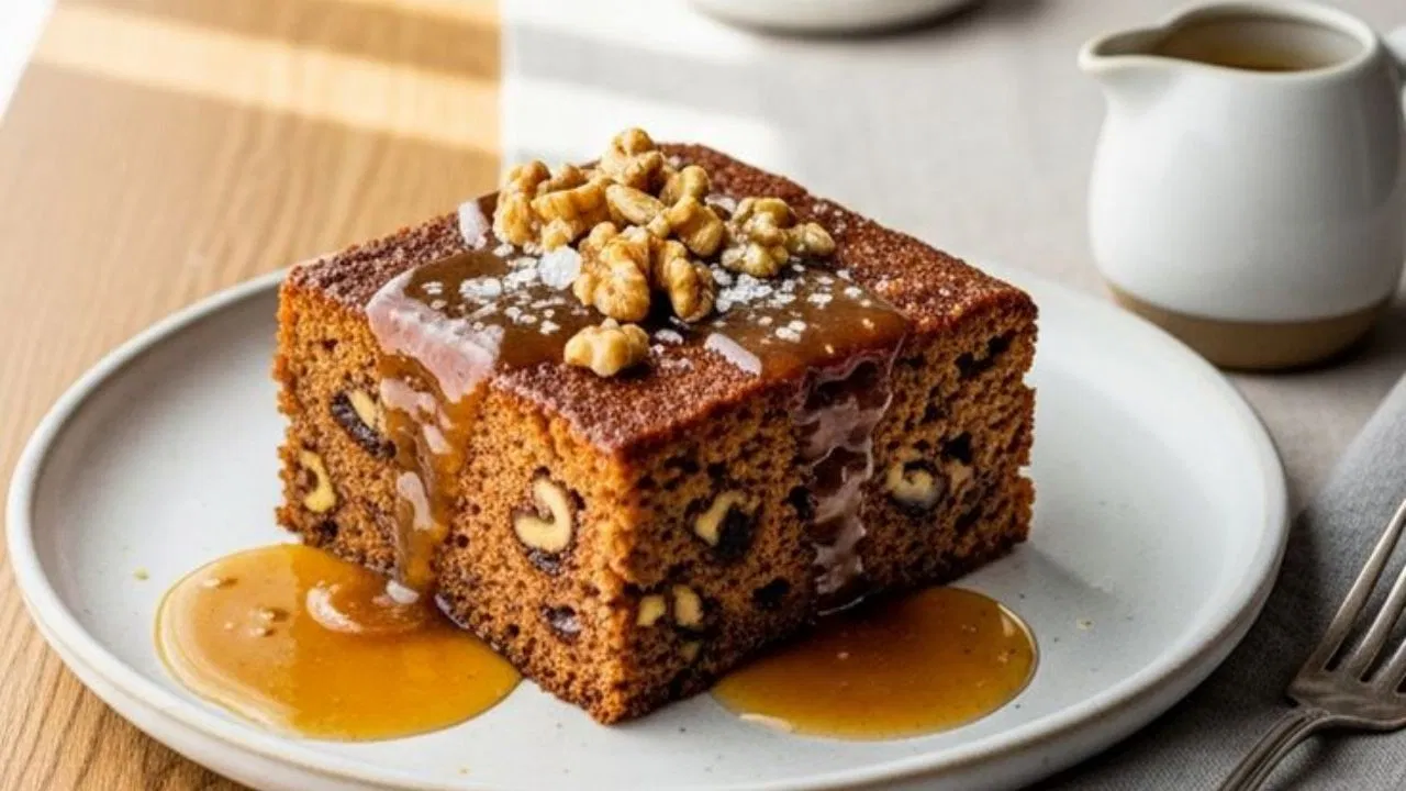 Spiced Date and Walnut Pudding