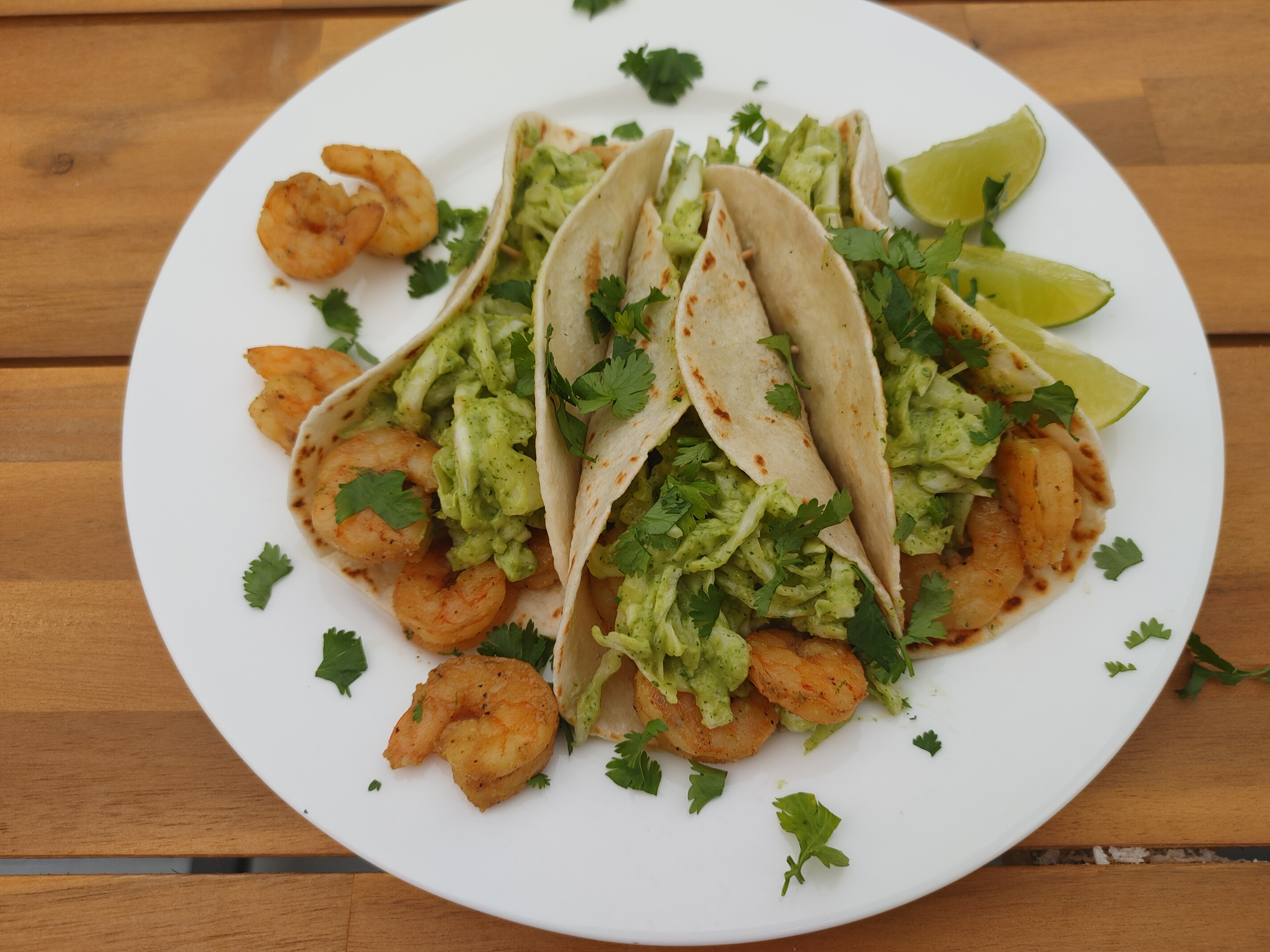 Cilantro-Lime Shrimp Tacos with Avocado