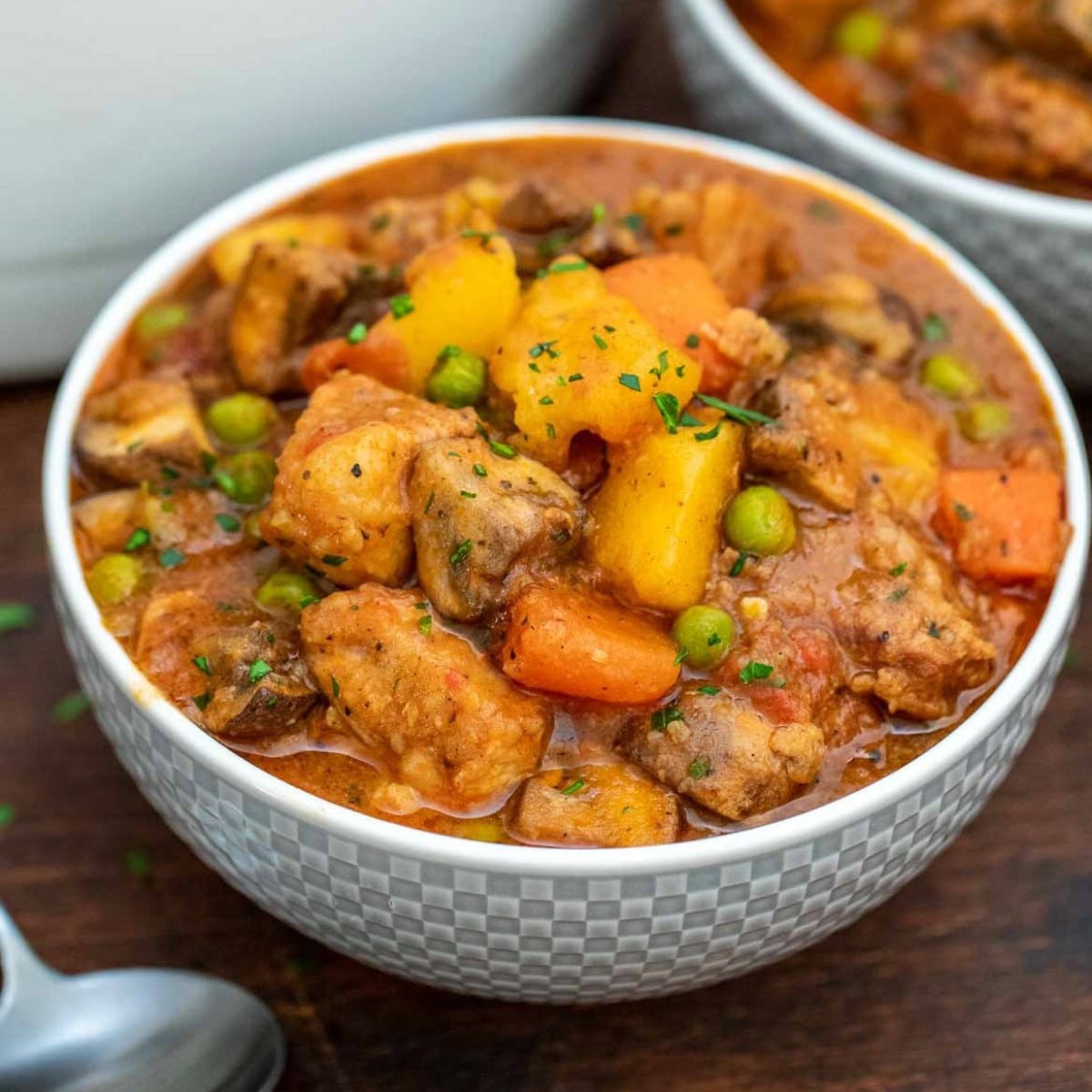 Sofrito-Infused Pork Stew with Root Vegetables