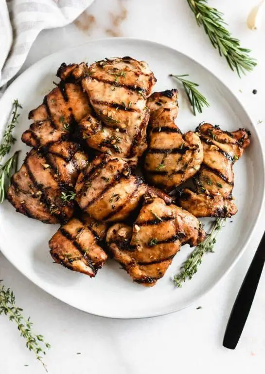 Rosemary-Thyme Grilled Chicken Thighs