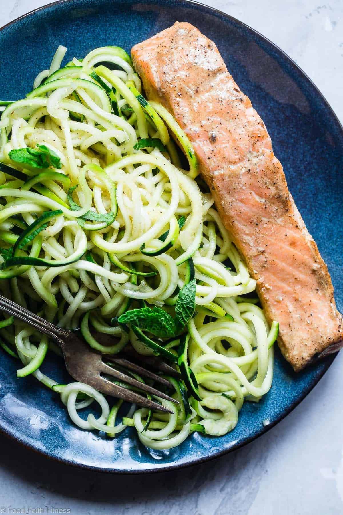 Coconut Aminos Salmon with Zucchini Noodles