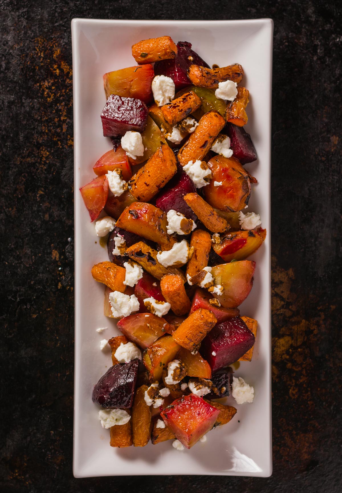 Herb-Roasted Beet and Goat Cheese Tart with Balsamic Glaze