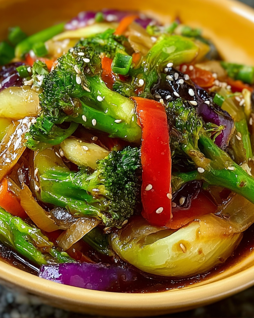 Stir-Fried Vegetable Medley with Sesame Glaze