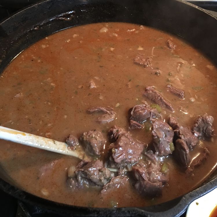 Bison and Black Trumpet Mushroom Stew