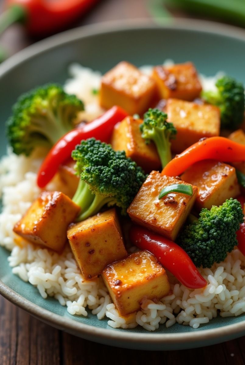 Best-Spiced Tofu Stir-Fry with Jasmine Rice